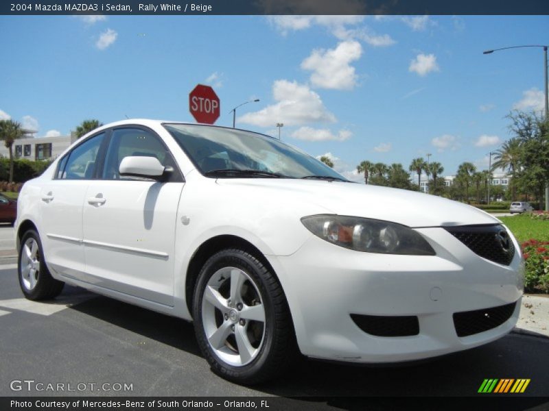 Rally White / Beige 2004 Mazda MAZDA3 i Sedan