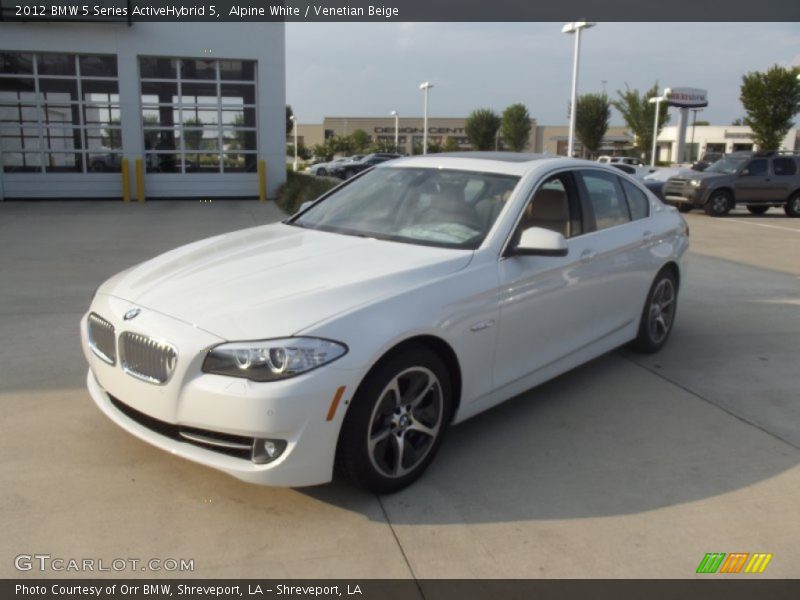 Alpine White / Venetian Beige 2012 BMW 5 Series ActiveHybrid 5