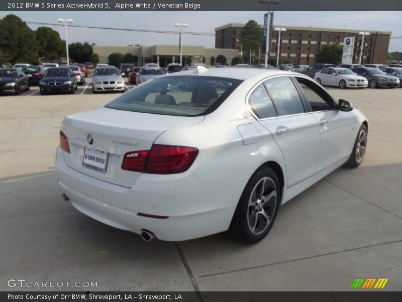 Alpine White / Venetian Beige 2012 BMW 5 Series ActiveHybrid 5
