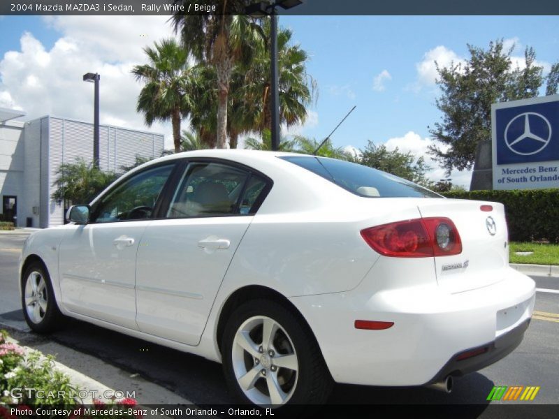 Rally White / Beige 2004 Mazda MAZDA3 i Sedan
