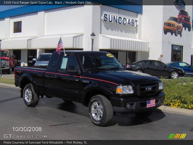 Black / Medium Dark Flint 2006 Ford Ranger Sport SuperCab