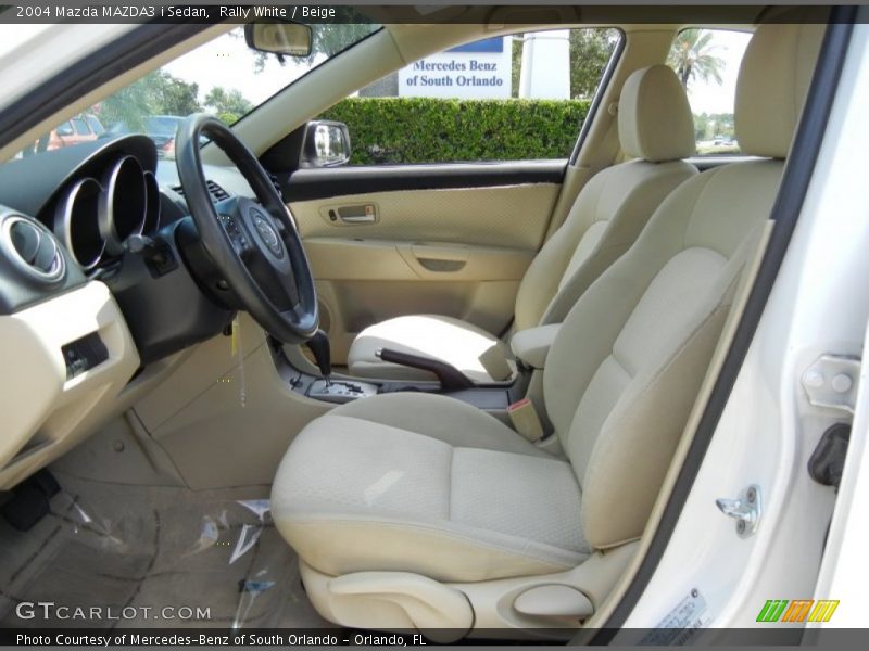 Rally White / Beige 2004 Mazda MAZDA3 i Sedan