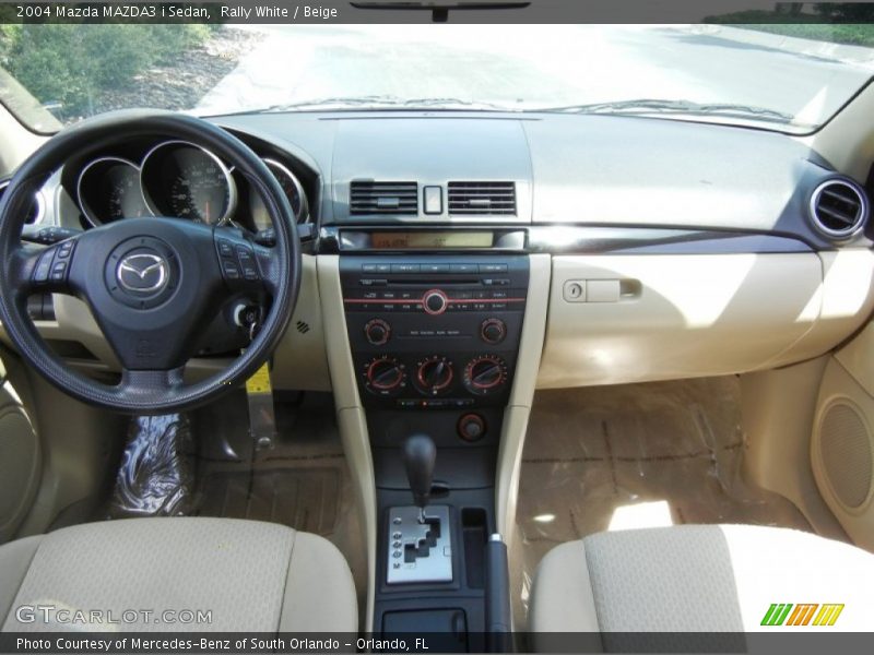 Rally White / Beige 2004 Mazda MAZDA3 i Sedan