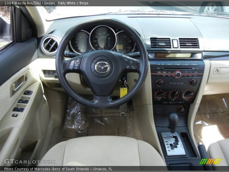 Rally White / Beige 2004 Mazda MAZDA3 i Sedan