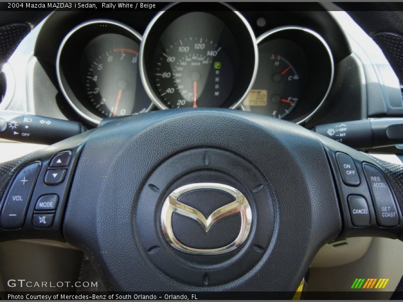Rally White / Beige 2004 Mazda MAZDA3 i Sedan