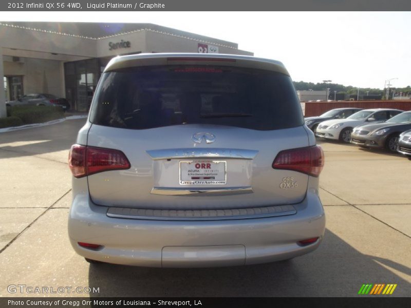 Liquid Platinum / Graphite 2012 Infiniti QX 56 4WD