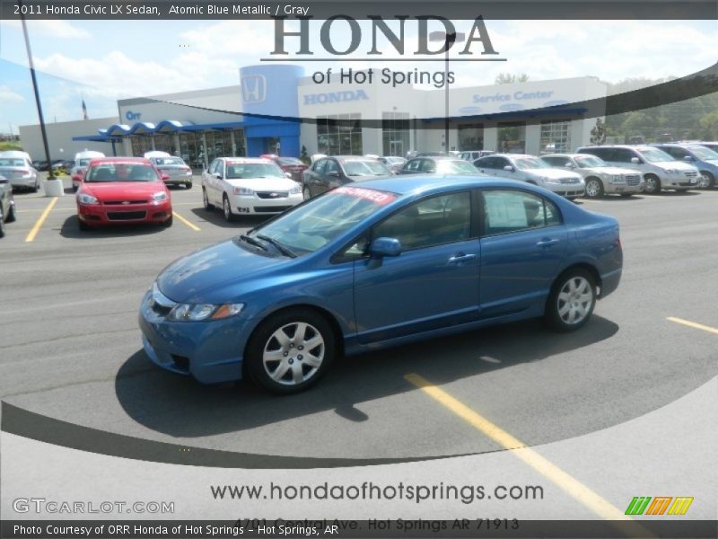 Atomic Blue Metallic / Gray 2011 Honda Civic LX Sedan