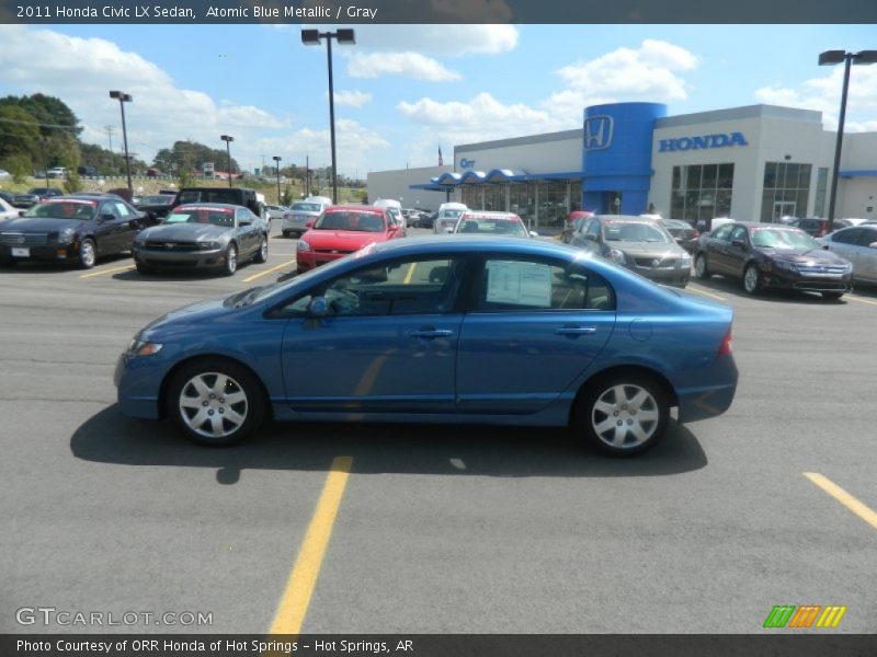 Atomic Blue Metallic / Gray 2011 Honda Civic LX Sedan