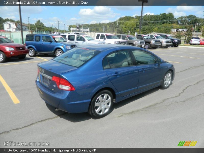 Atomic Blue Metallic / Gray 2011 Honda Civic LX Sedan