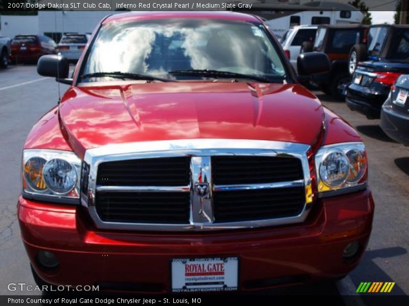 Inferno Red Crystal Pearl / Medium Slate Gray 2007 Dodge Dakota SLT Club Cab