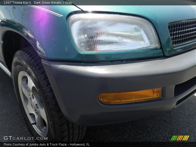 Dark Green Metallic / Gray 1997 Toyota RAV4
