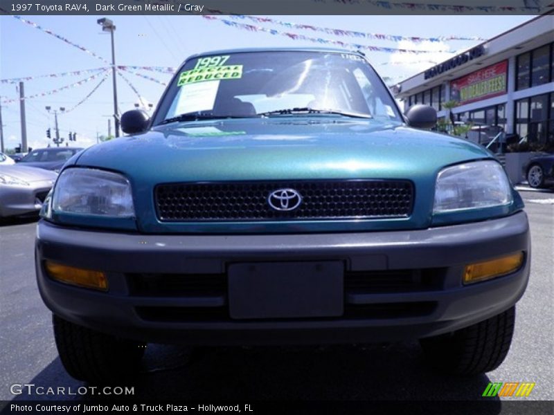 Dark Green Metallic / Gray 1997 Toyota RAV4