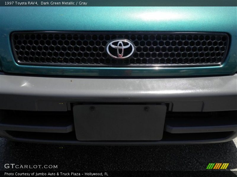 Dark Green Metallic / Gray 1997 Toyota RAV4