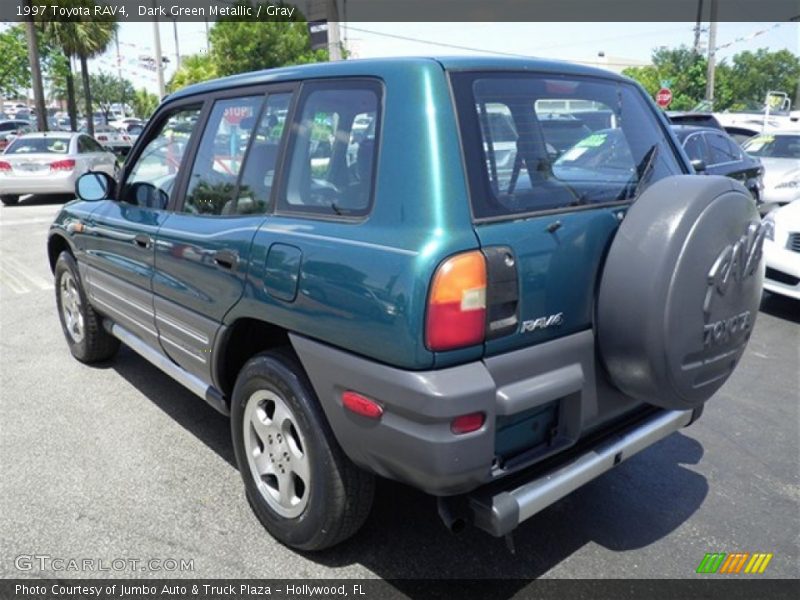 Dark Green Metallic / Gray 1997 Toyota RAV4
