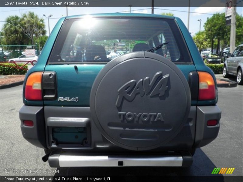 Dark Green Metallic / Gray 1997 Toyota RAV4
