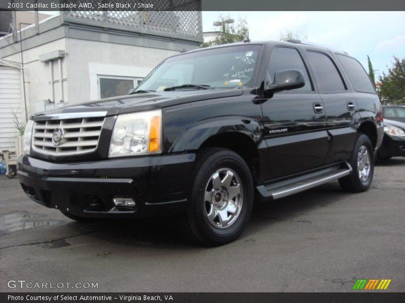 Sable Black / Shale 2003 Cadillac Escalade AWD