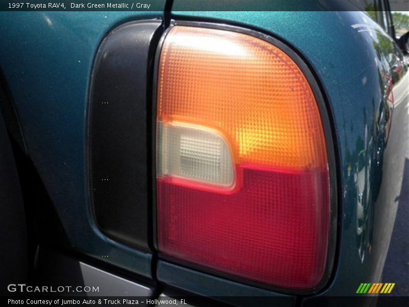 Dark Green Metallic / Gray 1997 Toyota RAV4