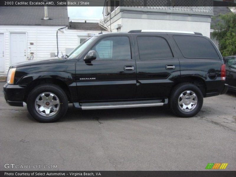 Sable Black / Shale 2003 Cadillac Escalade AWD