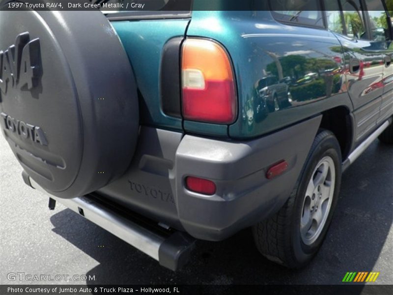 Dark Green Metallic / Gray 1997 Toyota RAV4