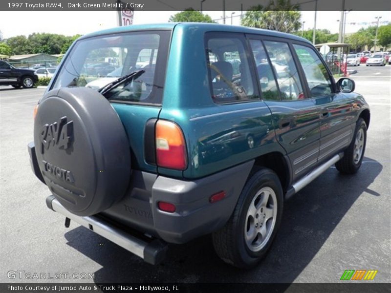 Dark Green Metallic / Gray 1997 Toyota RAV4