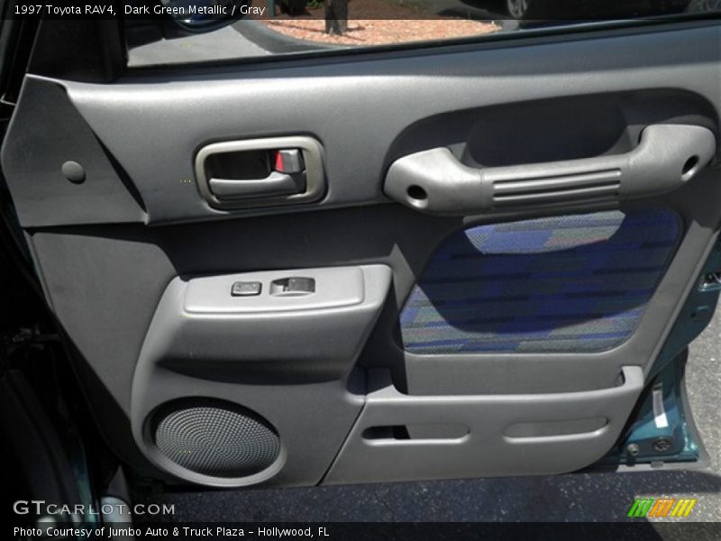 Dark Green Metallic / Gray 1997 Toyota RAV4