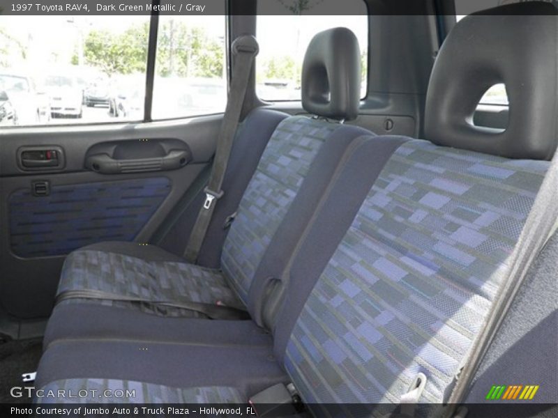 Dark Green Metallic / Gray 1997 Toyota RAV4