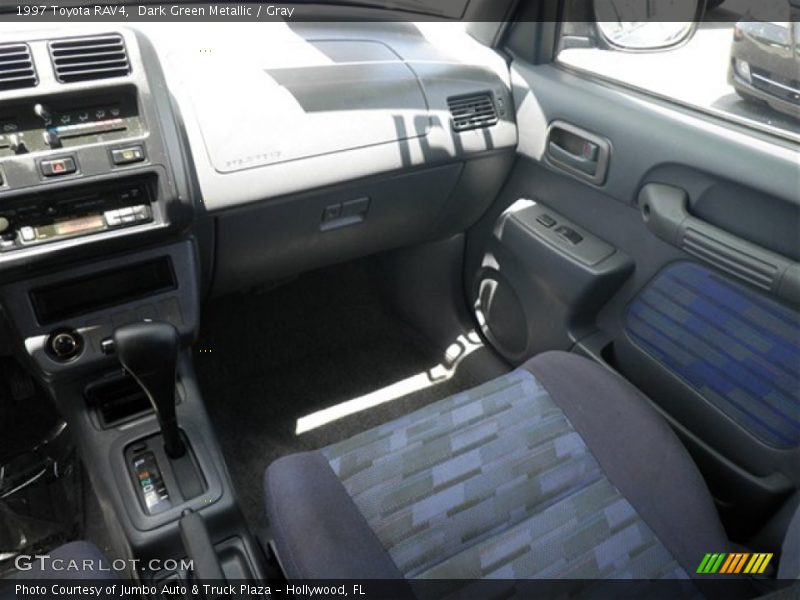 Dark Green Metallic / Gray 1997 Toyota RAV4