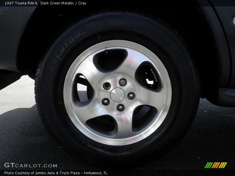 Dark Green Metallic / Gray 1997 Toyota RAV4
