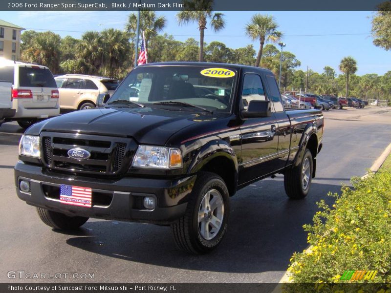 Black / Medium Dark Flint 2006 Ford Ranger Sport SuperCab