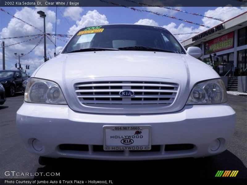 Clear White / Beige 2002 Kia Sedona EX