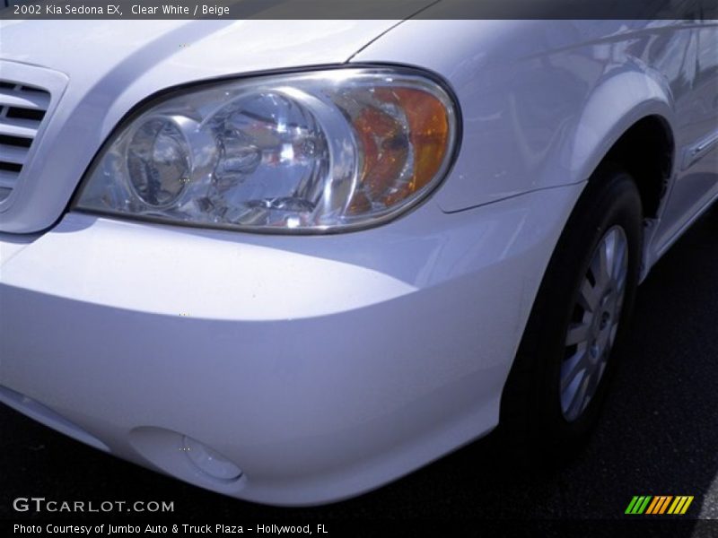 Clear White / Beige 2002 Kia Sedona EX