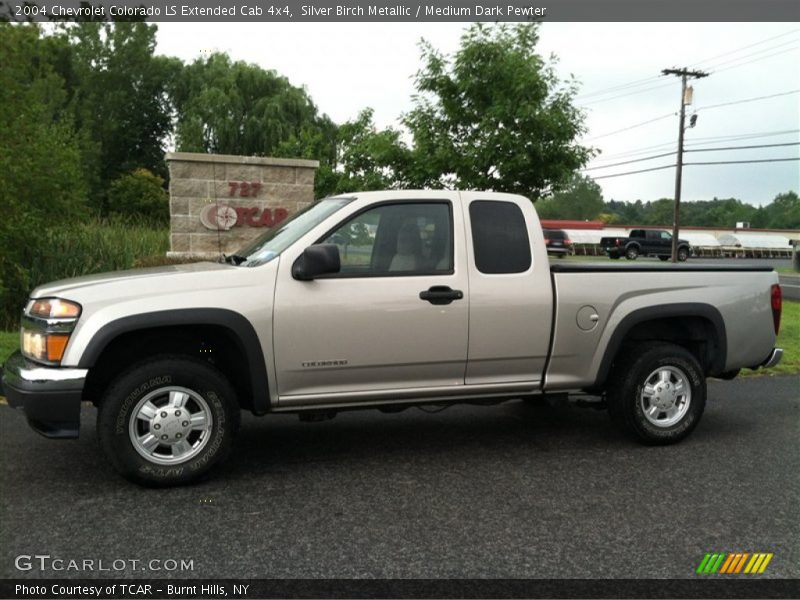 Silver Birch Metallic / Medium Dark Pewter 2004 Chevrolet Colorado LS Extended Cab 4x4