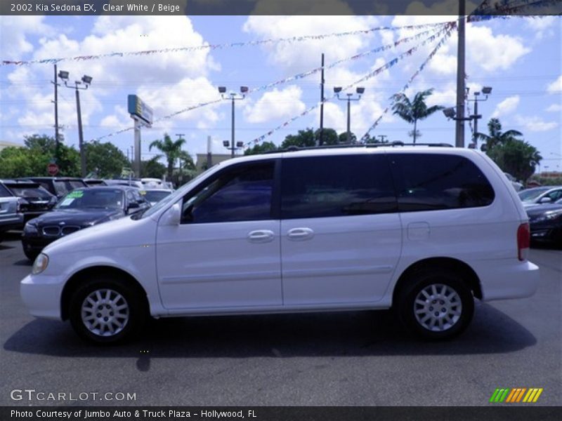 Clear White / Beige 2002 Kia Sedona EX