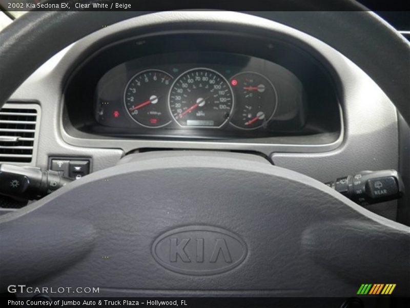 Clear White / Beige 2002 Kia Sedona EX