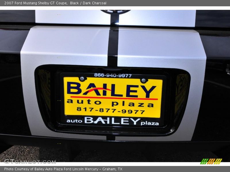 Black / Dark Charcoal 2007 Ford Mustang Shelby GT Coupe