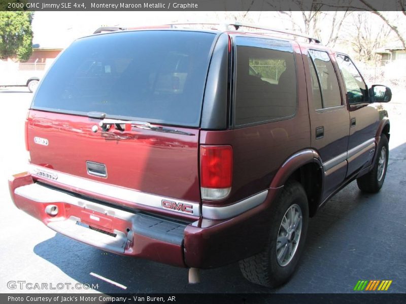 Monterey Maroon Metallic / Graphite 2000 GMC Jimmy SLE 4x4