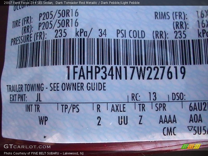 Dark Toreador Red Metallic / Dark Pebble/Light Pebble 2007 Ford Focus ZX4 SES Sedan