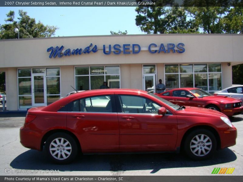 Inferno Red Crystal Pearl / Dark Khaki/Light Graystone 2007 Chrysler Sebring Sedan