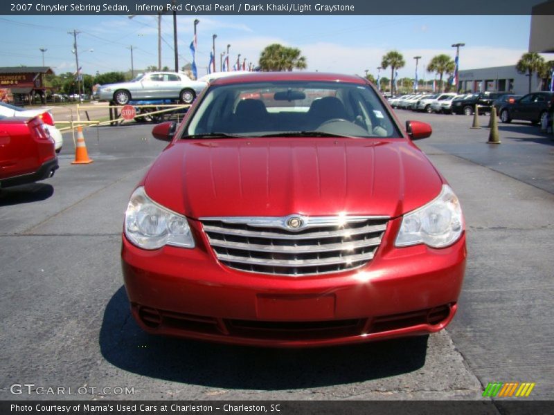 Inferno Red Crystal Pearl / Dark Khaki/Light Graystone 2007 Chrysler Sebring Sedan