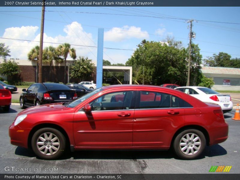 Inferno Red Crystal Pearl / Dark Khaki/Light Graystone 2007 Chrysler Sebring Sedan