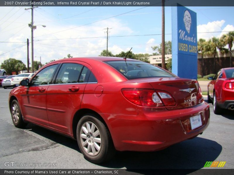 Inferno Red Crystal Pearl / Dark Khaki/Light Graystone 2007 Chrysler Sebring Sedan