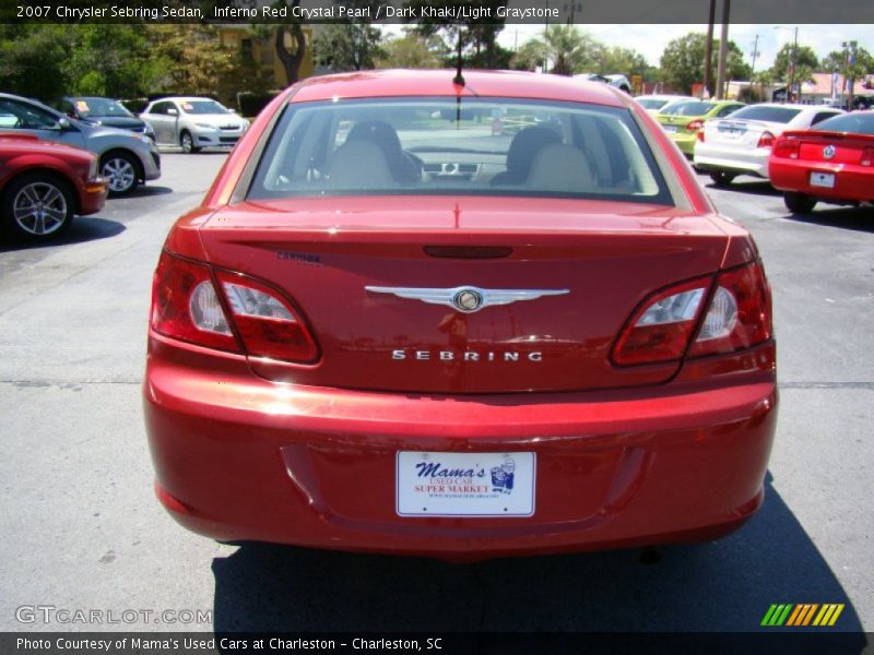 Inferno Red Crystal Pearl / Dark Khaki/Light Graystone 2007 Chrysler Sebring Sedan