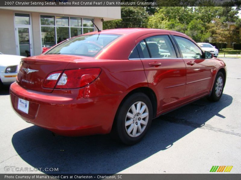 Inferno Red Crystal Pearl / Dark Khaki/Light Graystone 2007 Chrysler Sebring Sedan