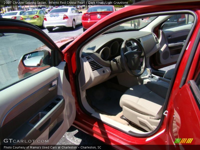 Inferno Red Crystal Pearl / Dark Khaki/Light Graystone 2007 Chrysler Sebring Sedan