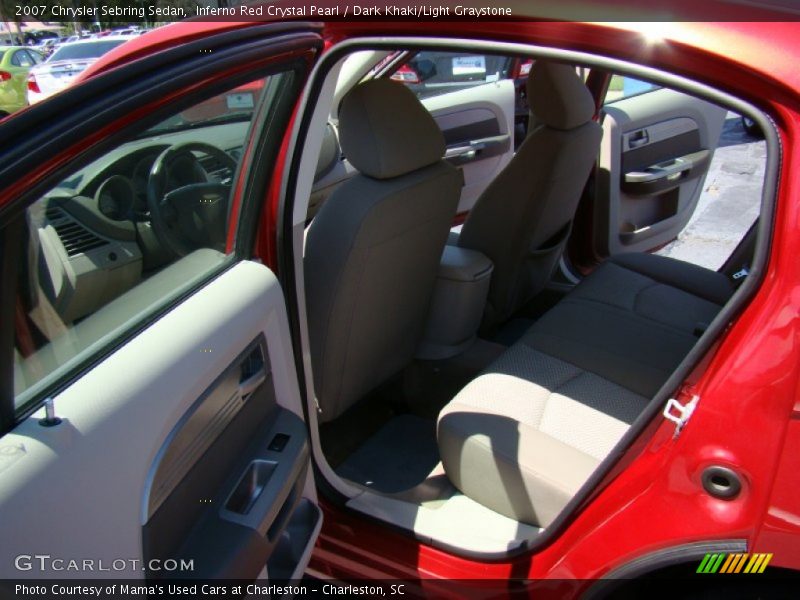 Inferno Red Crystal Pearl / Dark Khaki/Light Graystone 2007 Chrysler Sebring Sedan