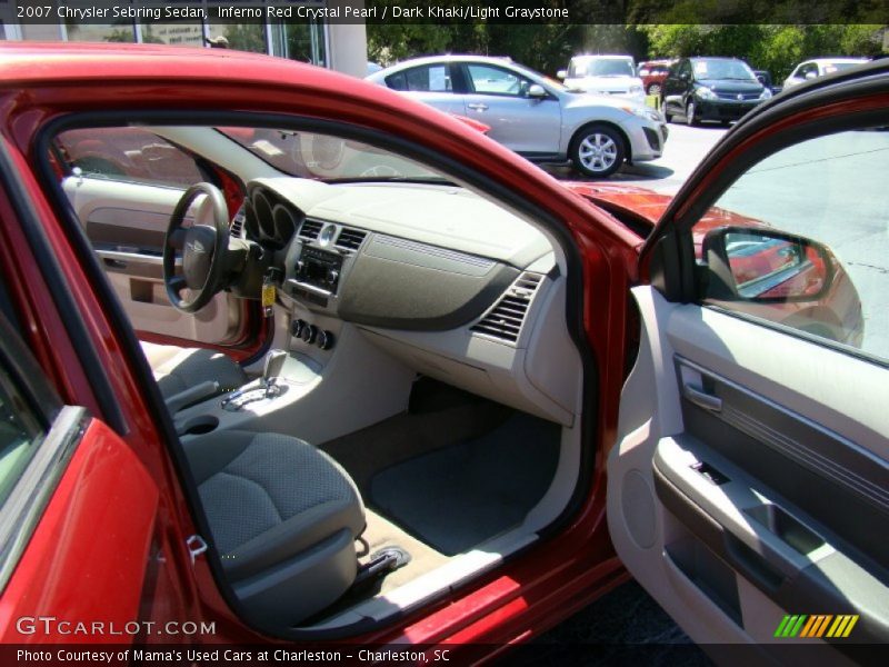 Inferno Red Crystal Pearl / Dark Khaki/Light Graystone 2007 Chrysler Sebring Sedan