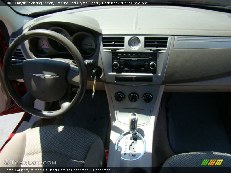 Inferno Red Crystal Pearl / Dark Khaki/Light Graystone 2007 Chrysler Sebring Sedan