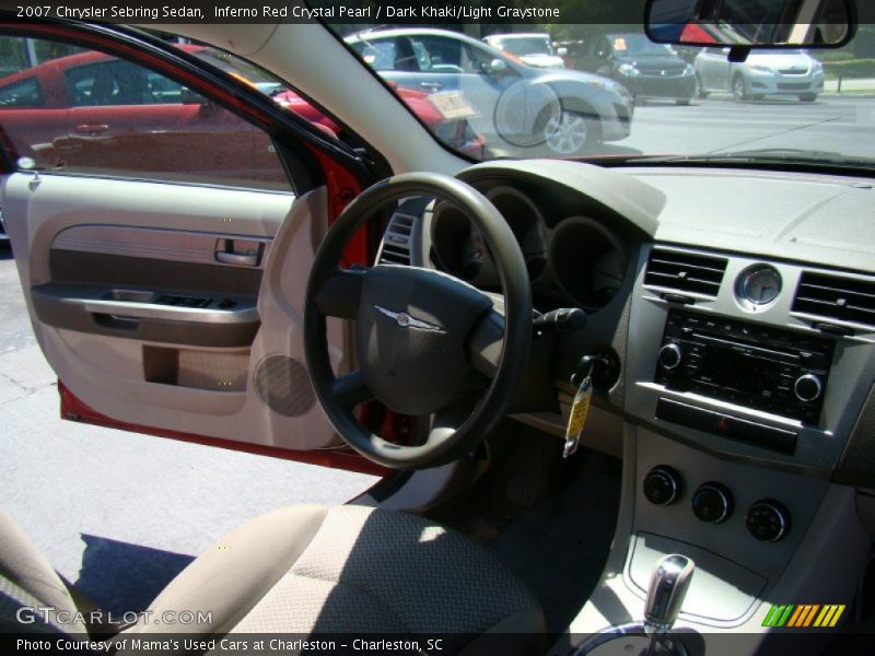 Inferno Red Crystal Pearl / Dark Khaki/Light Graystone 2007 Chrysler Sebring Sedan