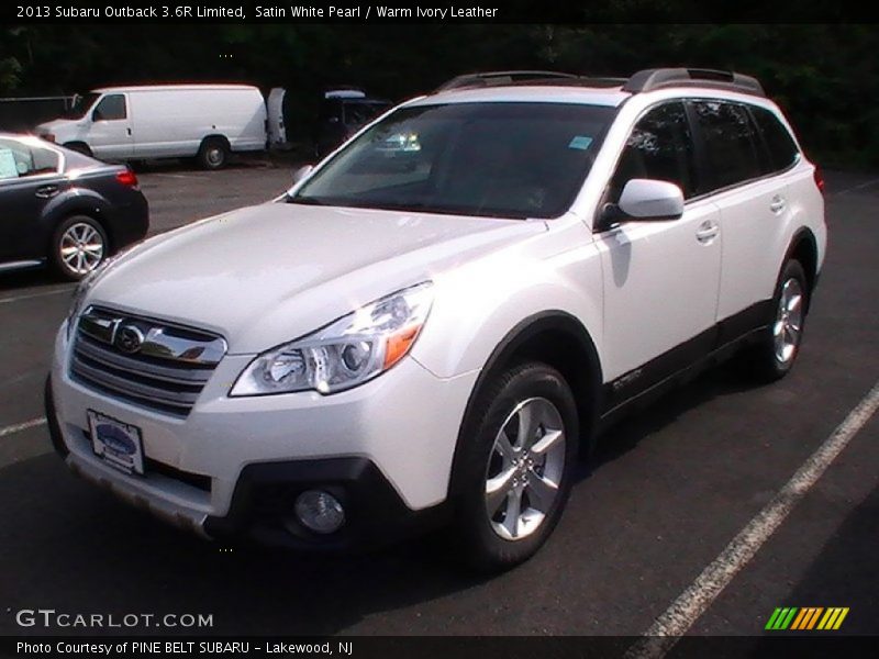 Satin White Pearl / Warm Ivory Leather 2013 Subaru Outback 3.6R Limited