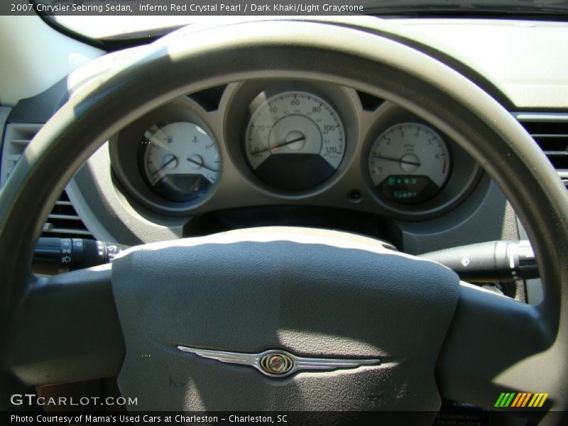 Inferno Red Crystal Pearl / Dark Khaki/Light Graystone 2007 Chrysler Sebring Sedan